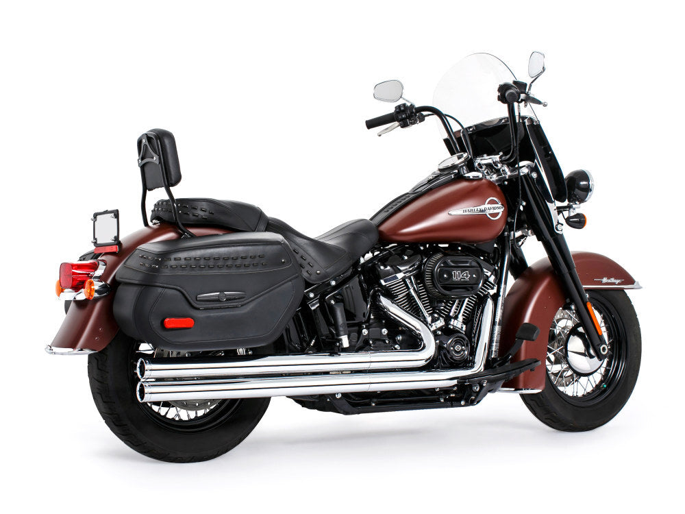 Freedom Performance FPE-HD00751 Independence Long Exhaust Chrome w/Chrome End Caps for Softail 18-Up