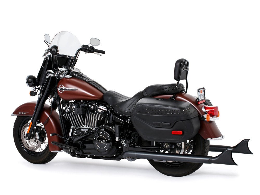 Freedom Performance FPE-HD00772 True Dual 39" SharkTail Exhaust Black for Softail 18-Up