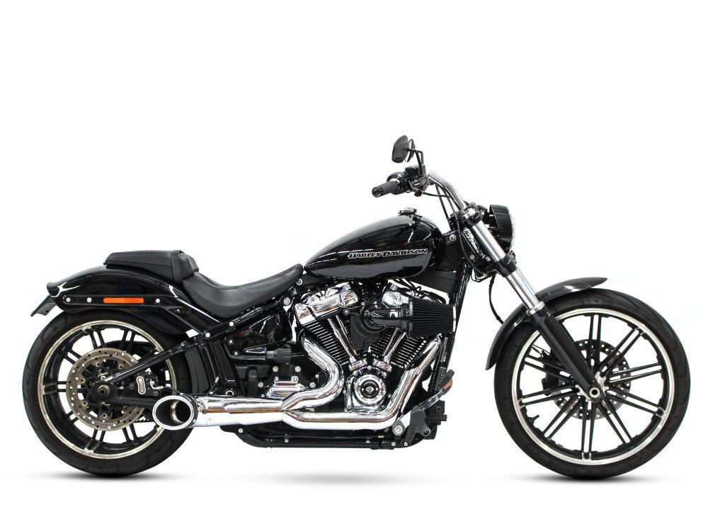 Freedom Performance FPE-HD00809 Turnout 2-1 Exhaust Chrome w/Black Tip for Softail 18-Up