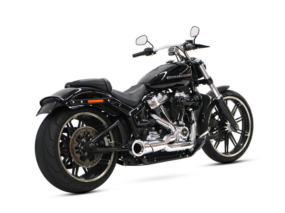 Freedom Performance FPE-HD00809 Turnout 2-1 Exhaust Chrome w/Black Tip for Softail 18-Up