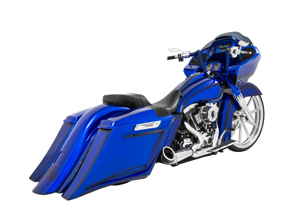 Freedom Performance FPE-HD00847 Turnout 2-1 Exhaust Chrome w/Black End Cap for Touring FLH 17-Up