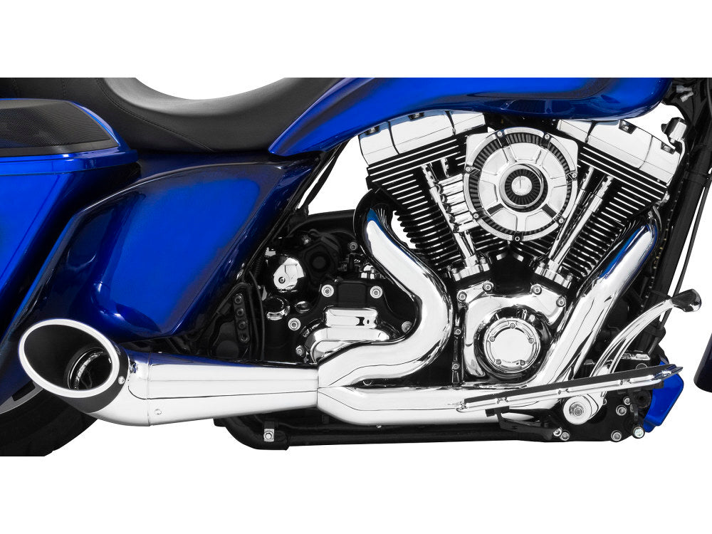 Freedom Performance FPE-HD00847 Turnout 2-1 Exhaust Chrome w/Black End Cap for Touring FLH 17-Up