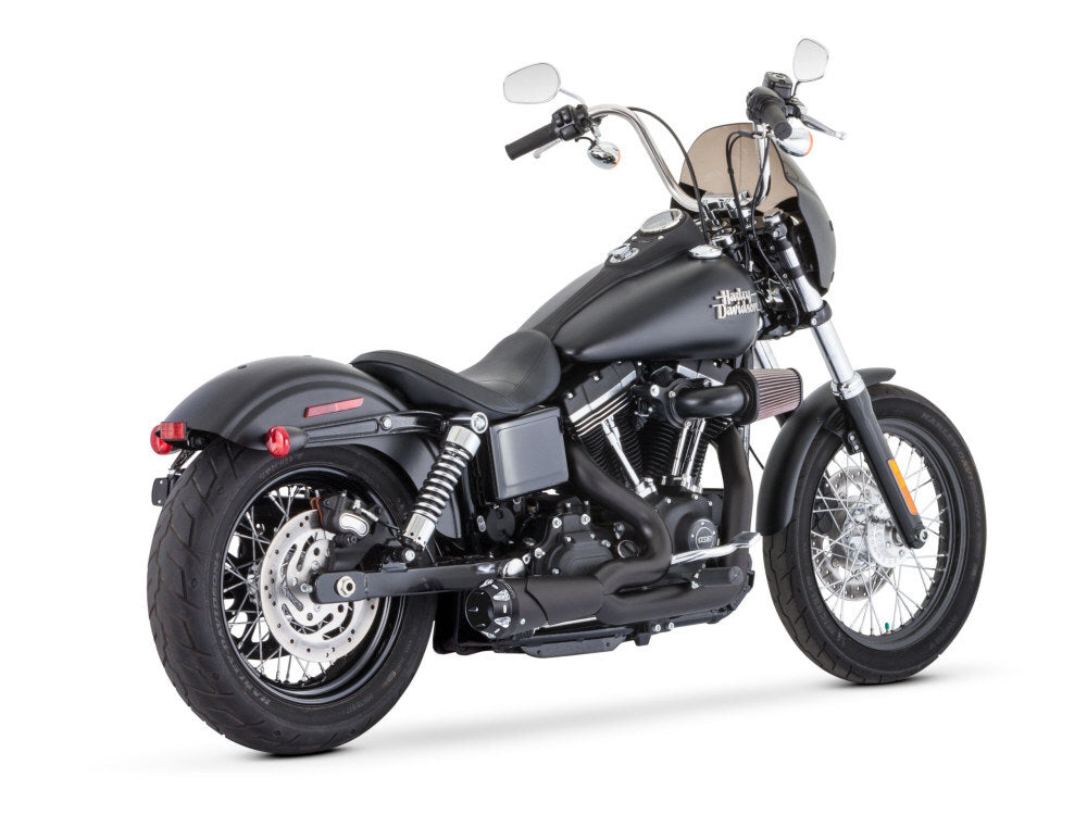 Freedom Performance FPE-HD01092 American Outlaw Shorty 2-1 Exhaust Black w/Black End Cap for Dyna 06-17