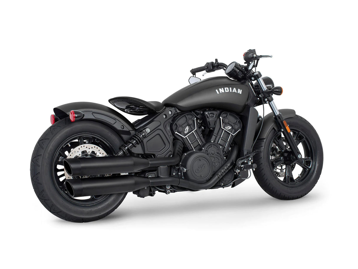 Freedom Performance FPE-IN00357 4" Slip-On Mufflers Black w/Black Liberty End Caps for Indian Scout 15-Up