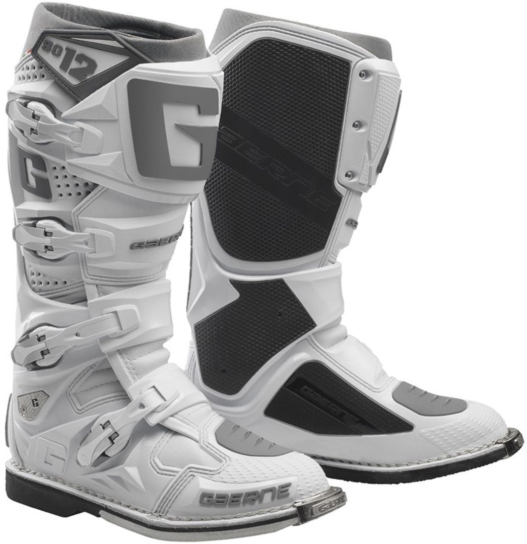 Gaerne SG-12 White/Grey Boots - EasyR