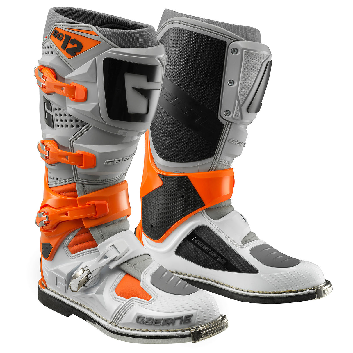 Gaerne SG-12 Orange/Grey/White Boots - EasyR