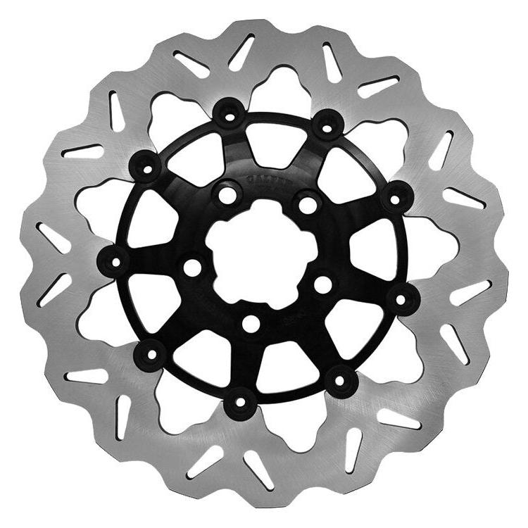 Galfer USA GAL-DF681CW-B 11.5" Rear Floating Wave Disc Rotor w/Black Carrier for Big Twin 00-Up/Sportster 00-10