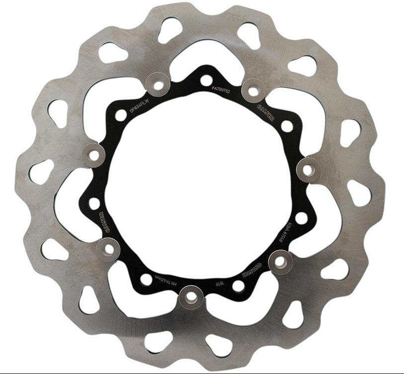 Galfer USA GAL-DF834FLW 11.8" Front Floating Wave Disc Rotor Stainless Steel for Touring 14-Up w/H-D Agitator Wheel