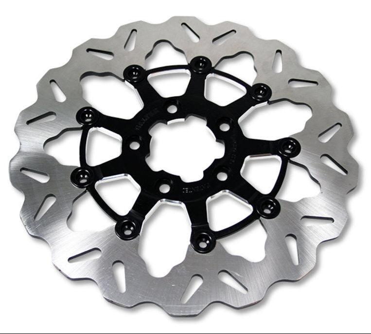 Galfer USA GAL-DF835CW-C 11.8" Front Wave Floating Disc Rotor Black for Dyna 06-17/Softail 15-Up/Sportster 14-21/some Touring 08-23