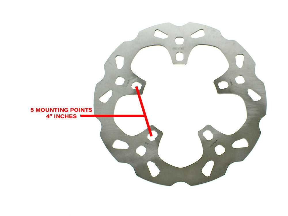 GBrakes GB-GBD9004X 12.5" Oversize Front Wave Disc Rotor Stainless Steel for Harley-Davidson Touring 14-23 w/OEM Wheel & Kraus Caliper Brackets