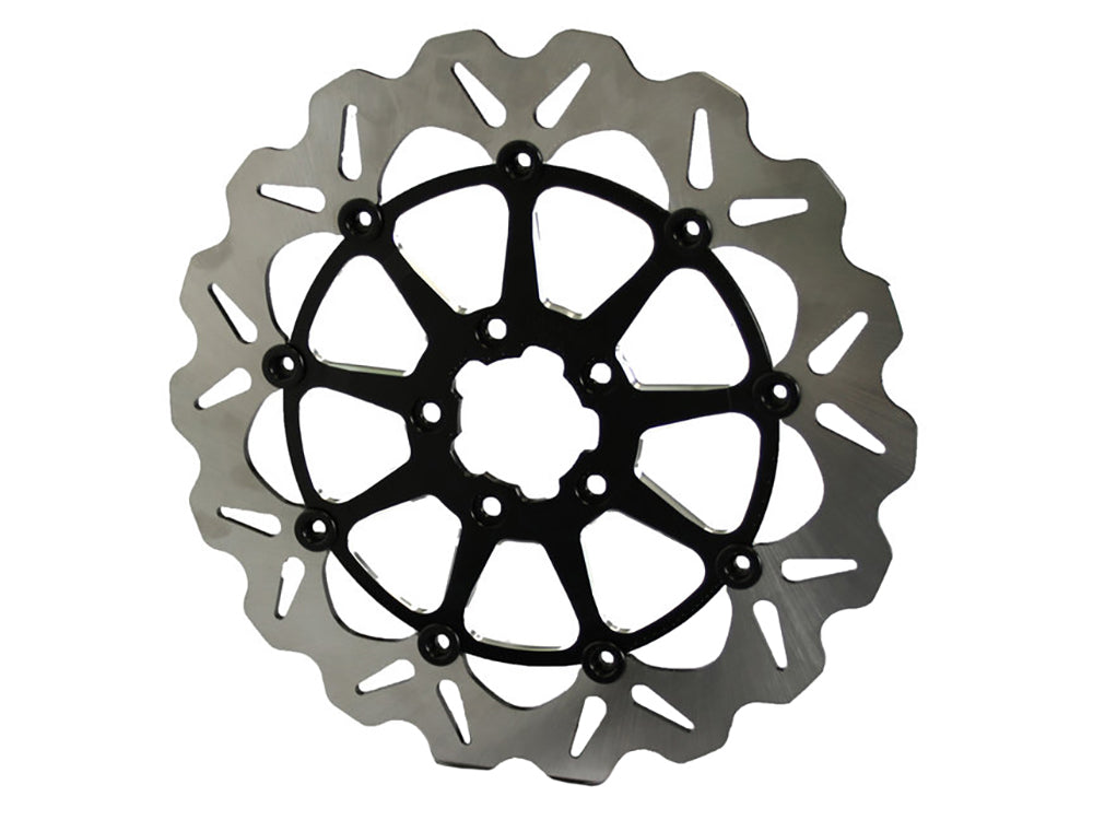 GBrakes GB-GBDU010 13" Front Wave Floating Disc Rotor w/Contrast Cut Carrier for most Harley-Davidson Big Twin 00-Up (when Using Special 6 Piston Caliper)