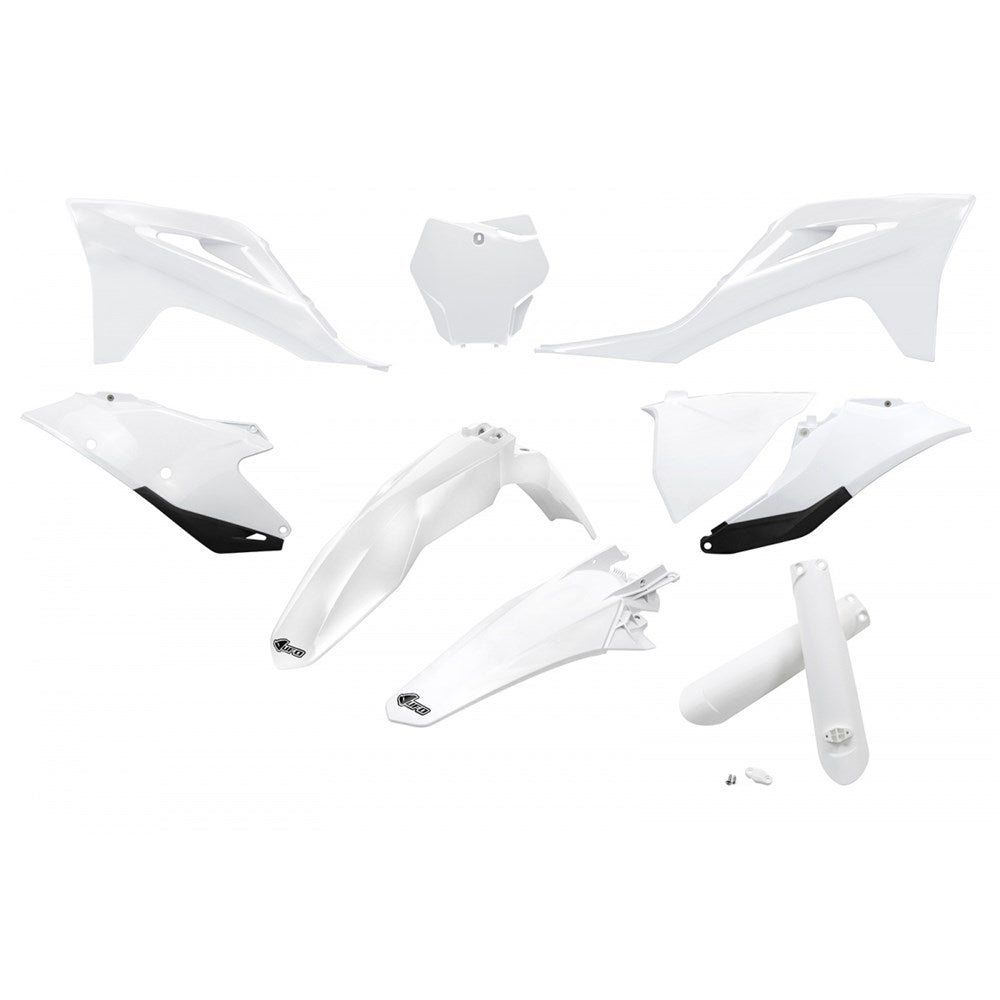 UFO Full Plastics Kit White for Gas Gas MC 125/MC 250F/EX 250F/EX 300/EX 350F/MC 450F/EX 450F 21-23/MC 250/EX 250/MC 350F 22-23