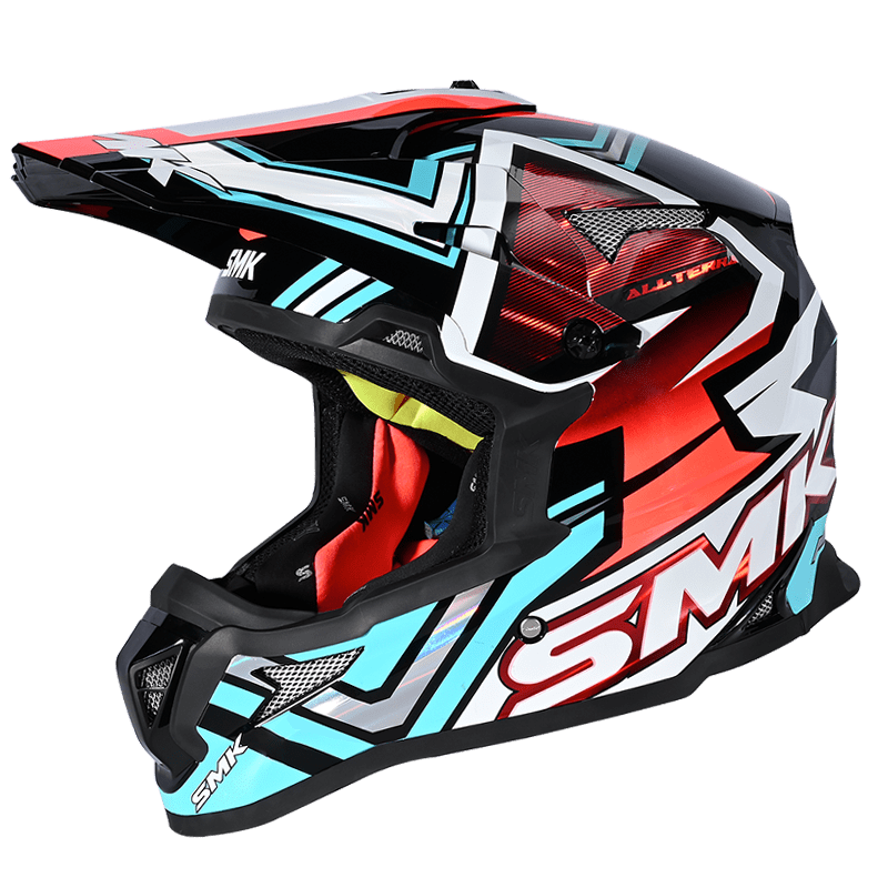 SMK Allterra X-Aces Gloss Black/Blue/Red GL253 Helmet