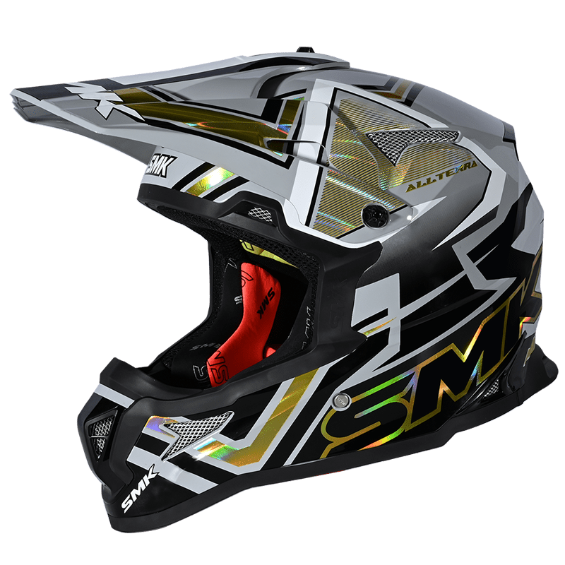 SMK Allterra X-Aces Gloss Grey/Black/Orange GL627 Helmet