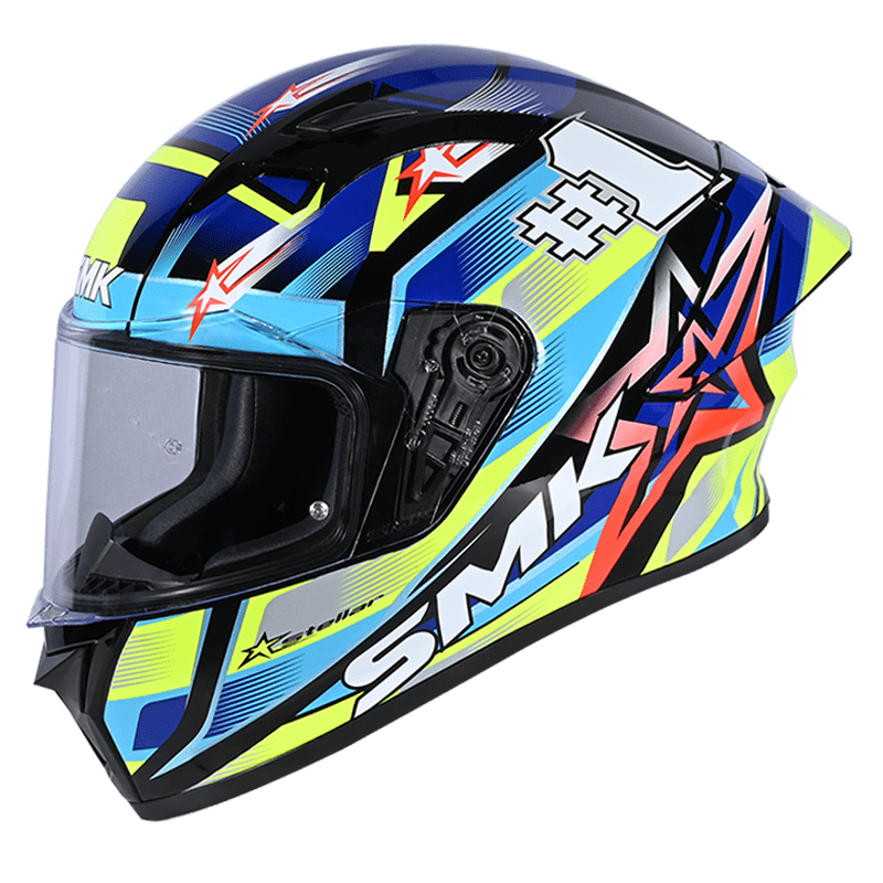 SMK Stellar Sport Uno Gloss Black/Grey/Red GL263 Helmet