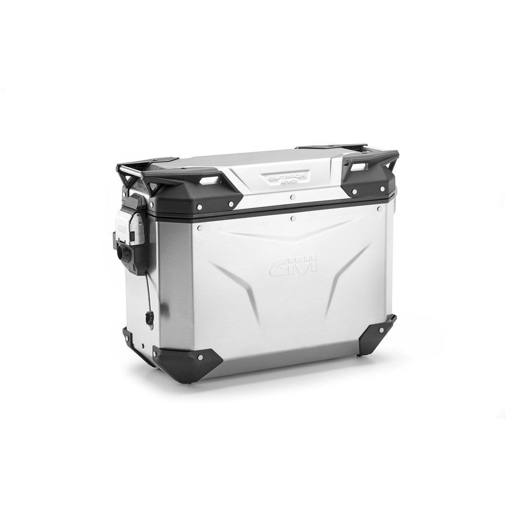 Givi GVOBKEV37AR Trekker Outback Evo Smart 37L Alloy Silver Right Side Case (Sold Without Lock)