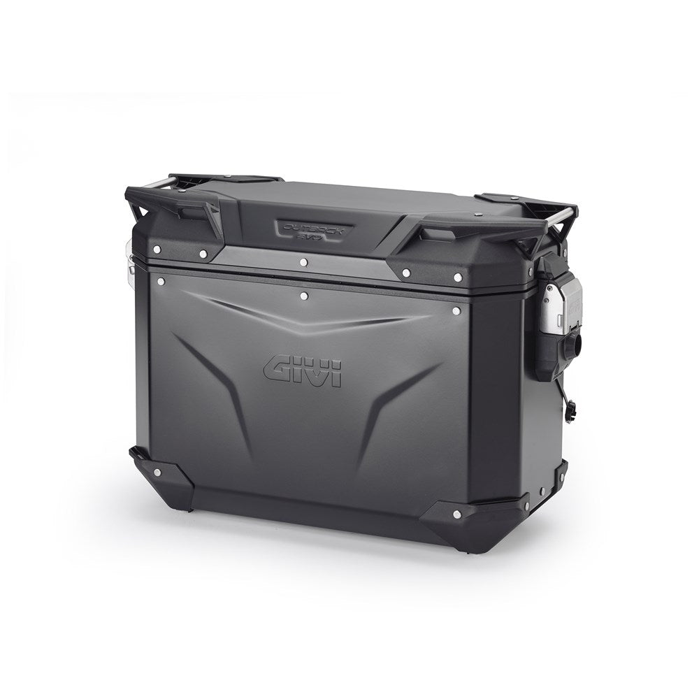 Givi GVOBKEV37BL Trekker Outback Evo Smart 37L Alloy Black Left Side Case (Sold Without Lock)
