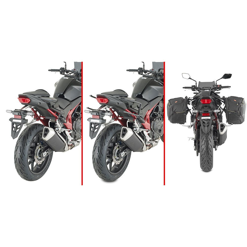 Givi TR1206 Remove-X Rapid Release Saddlebag Holder for Honda CB500 Hornet 24-Up/CB 750 Hornet 23-Up w/Soft Side Bags