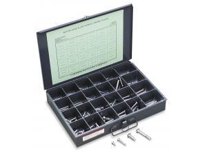 Gardner-Westcott GWA45P Tray Assortment Allen Screws Polished Chrome 85PC/12 Sizes All 3/8 UNF - CC1I