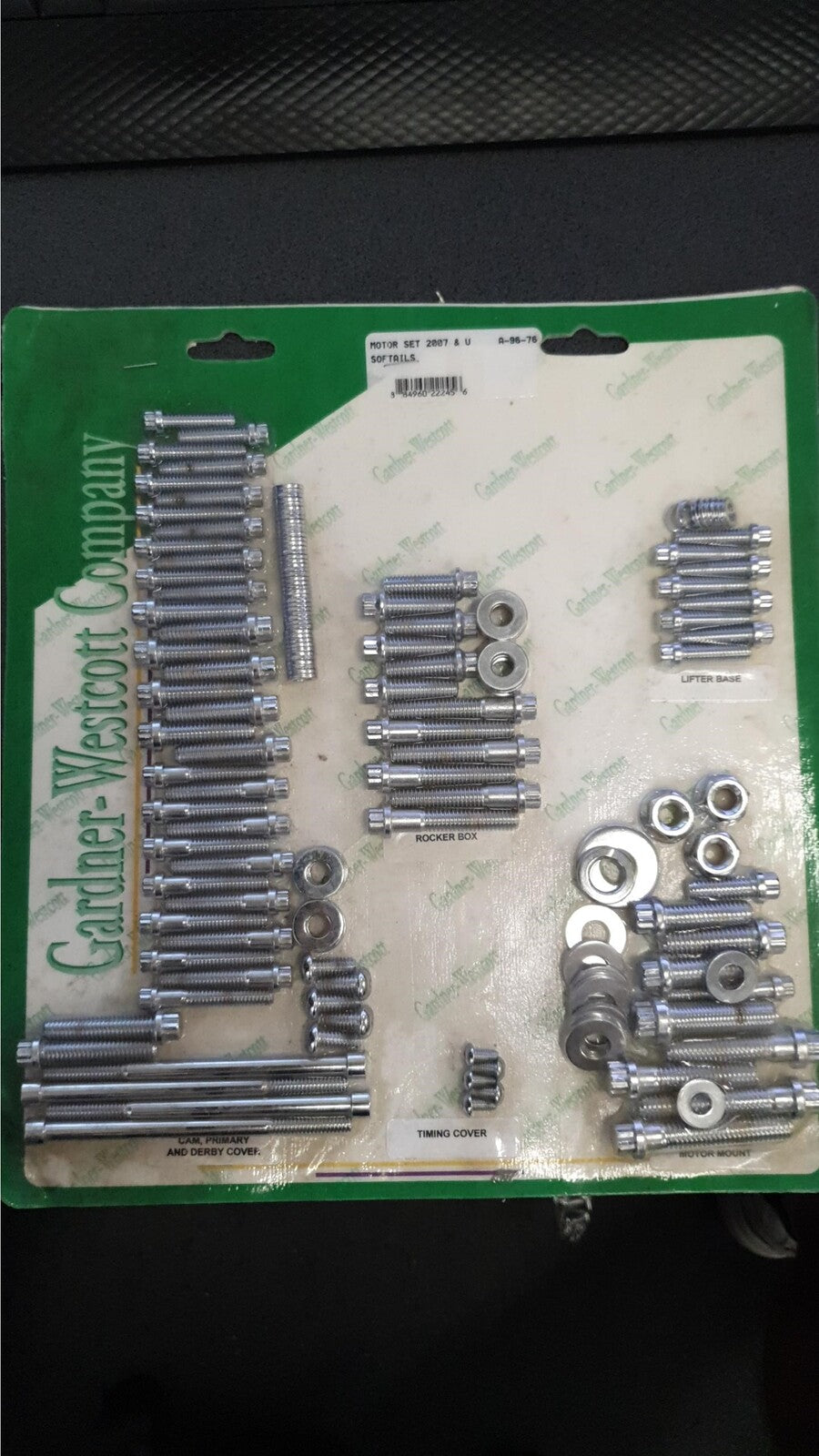 Gardner-Westcott GWA9676 Motor Hardware Set 2007 & Up Twin Cam Softail (except these Models FXCW & FXCWC) - CC1I