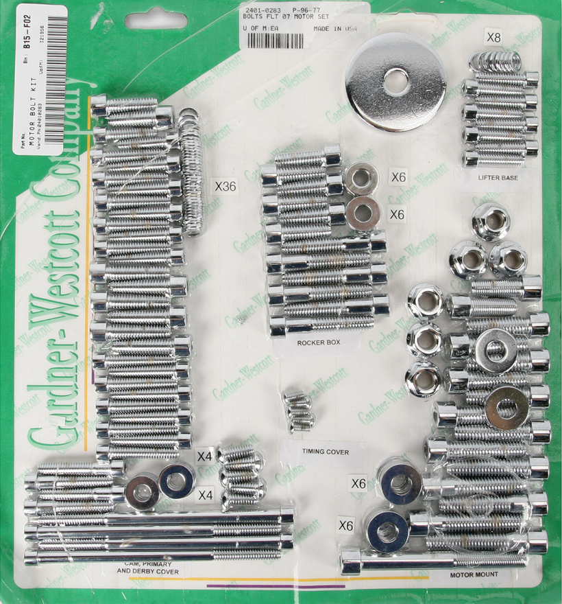 Gardner-Westcott GWP9677 Motor Hardware Set 07-08 Twin Cam FLT Models - CC1I