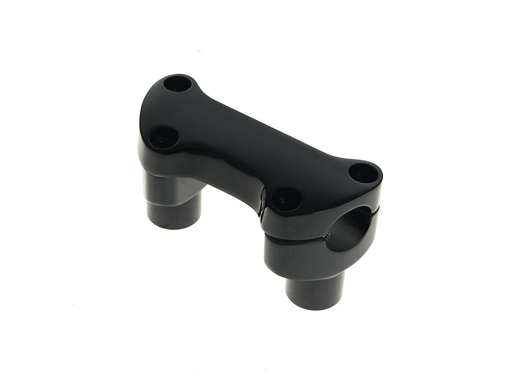 RSS HAR-04-589BK 2" Straight Risers Black w/Top Clamp & Hardware for 1" Handlebars