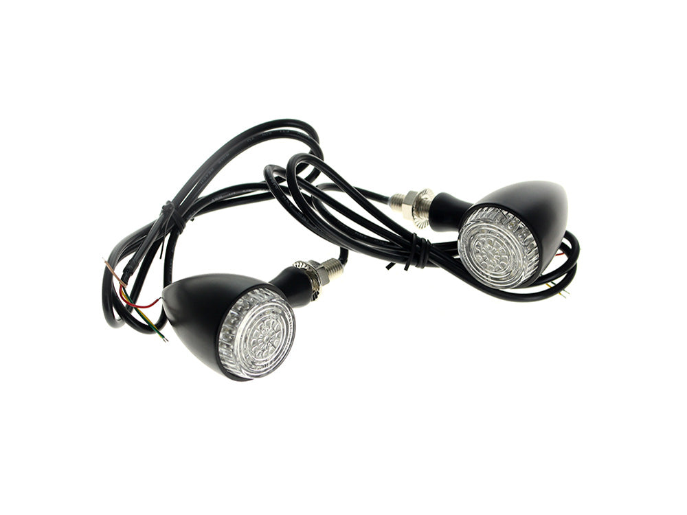 RSS HAR-2509 Torpedo Turn Signals w/LED Run-Brake-Turn Black