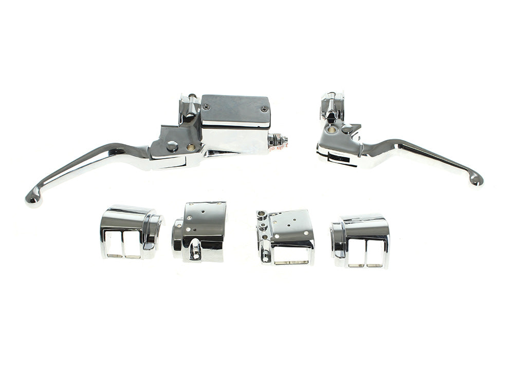 RSS HAR-26-213 Handlebar Control Kit Chrome for Single Disc Harley-Davidson Big Twin/Sportster 82-95 Models