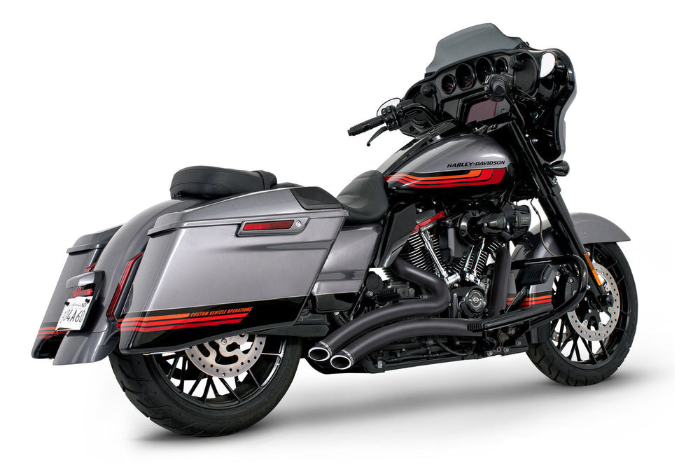 Freedom Performance FPE-HD00432 Sharp Curve Radius Exhaust Black w/Black End Caps for Touring 95-16