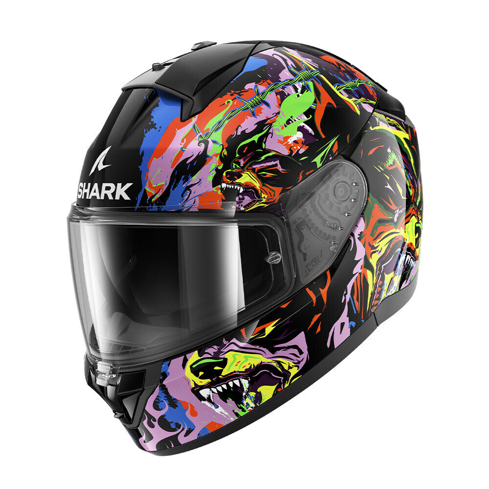 Shark Ridill 2 Raging Beast Black/Violet/Yellow Helmet