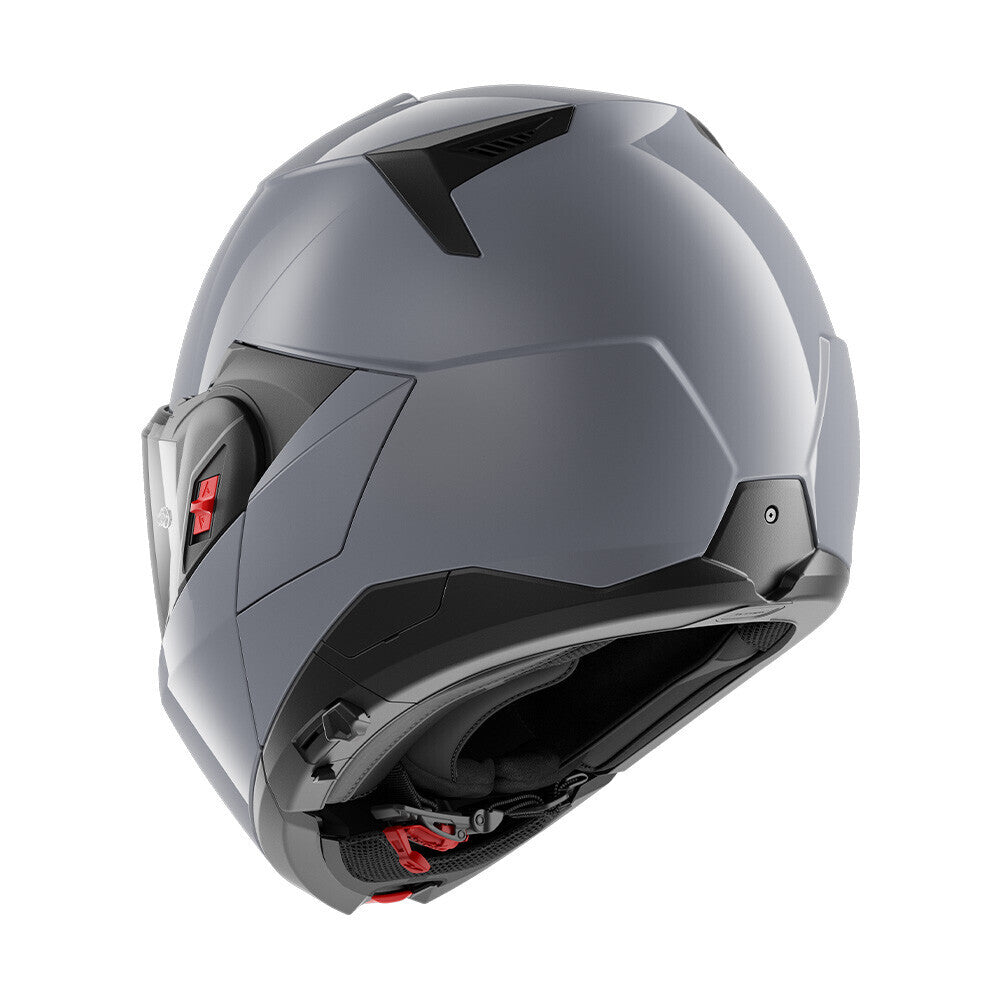 Shark OXO Dark Shadow Gun Silver Helmet
