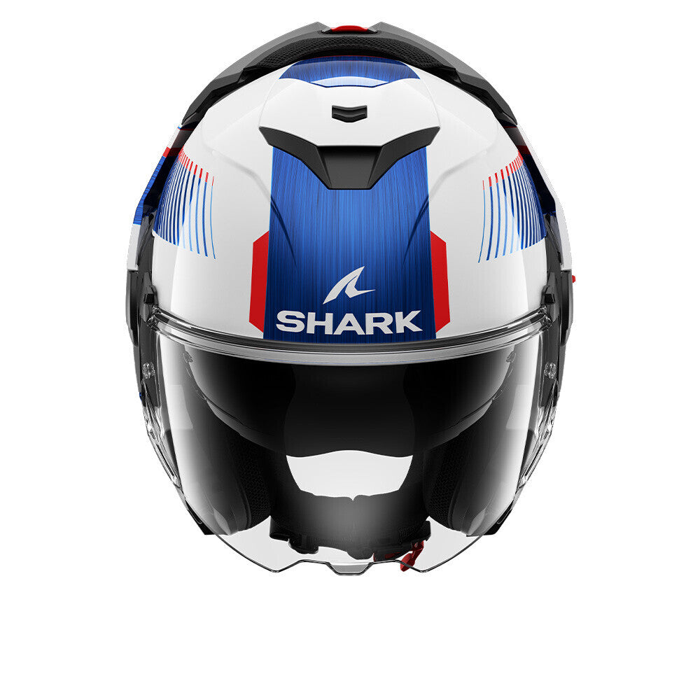 Shark OXO Sikter White/Chrome/Blue Helmet
