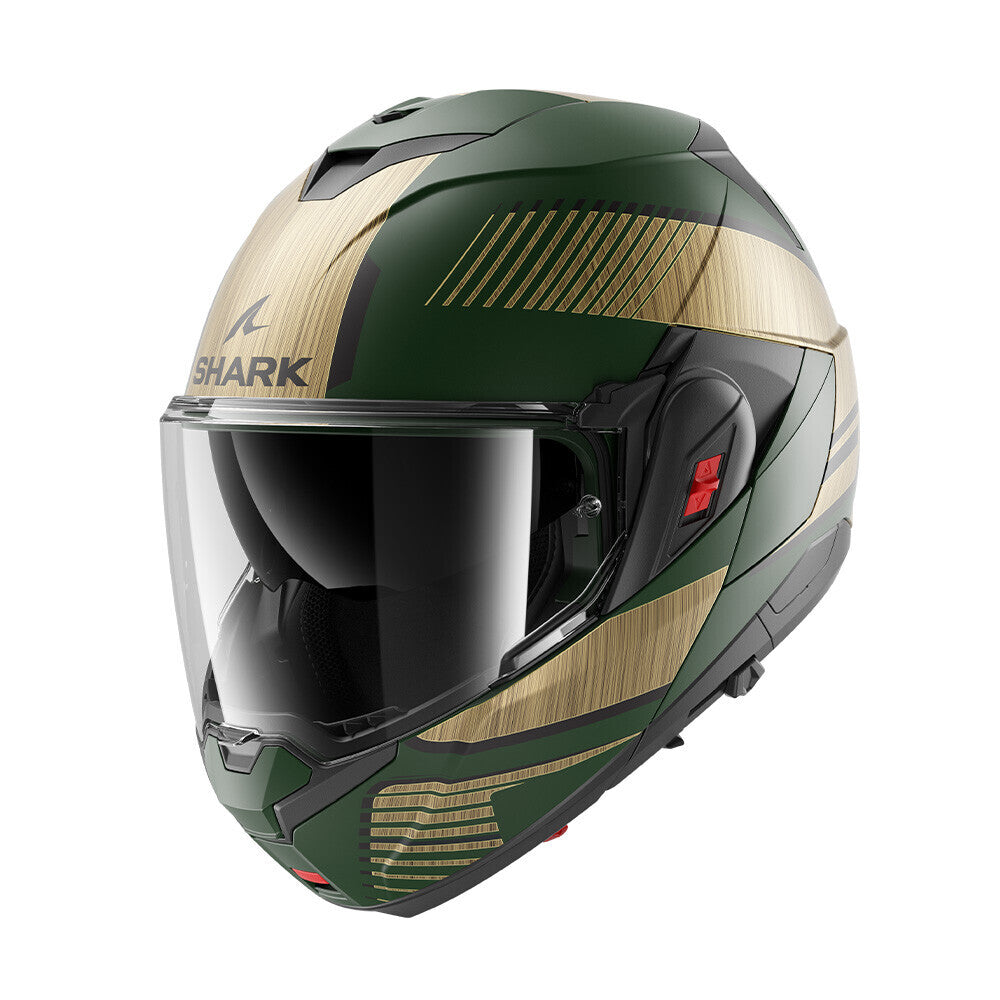 Shark OXO Sikter Matte Green/Chrome Gold Helmet