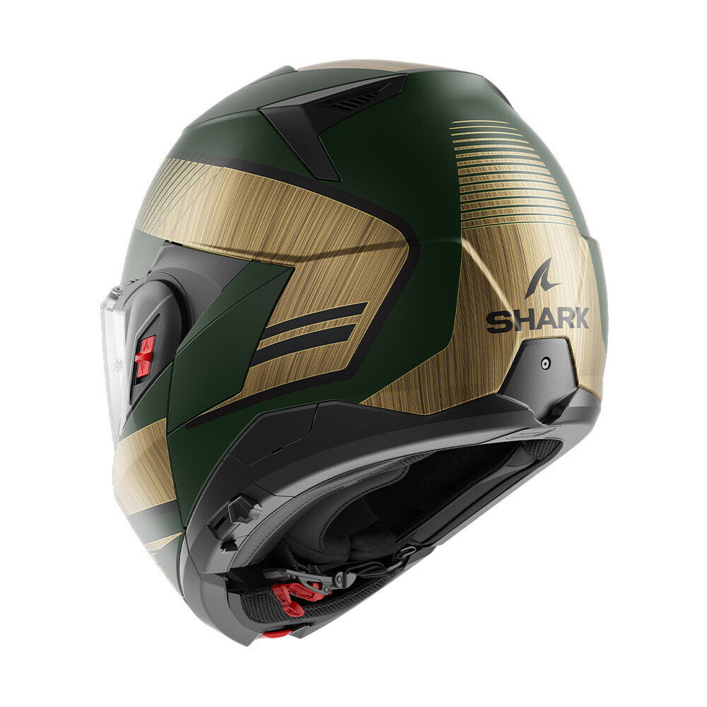 Shark OXO Sikter Matte Green/Chrome Gold Helmet