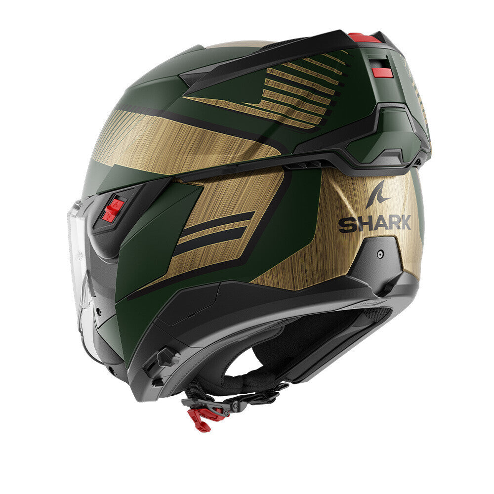 Shark OXO Sikter Matte Green/Chrome Gold Helmet