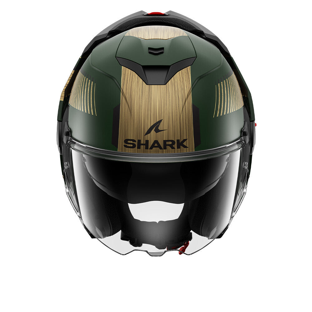 Shark OXO Sikter Matte Green/Chrome Gold Helmet