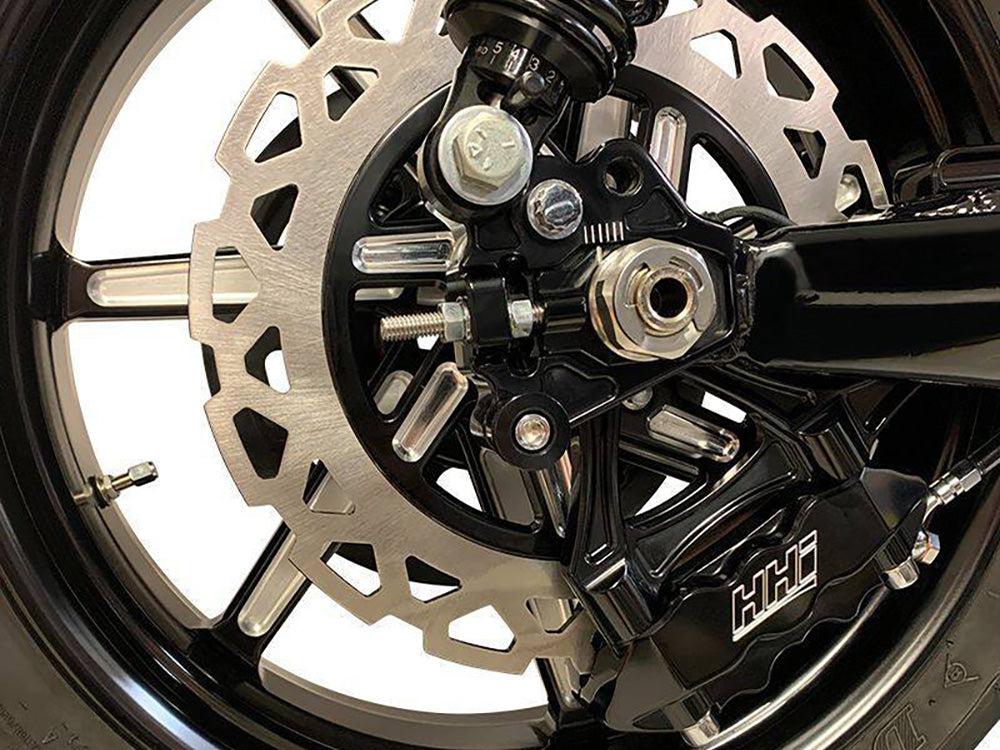 Hawg Halters Inc HHI-AXADJ-A01-AS Dominator Rear Axle Adjuster Kit Black w/Dual Shock Positions for Harley-Davidson Touring 09-Up