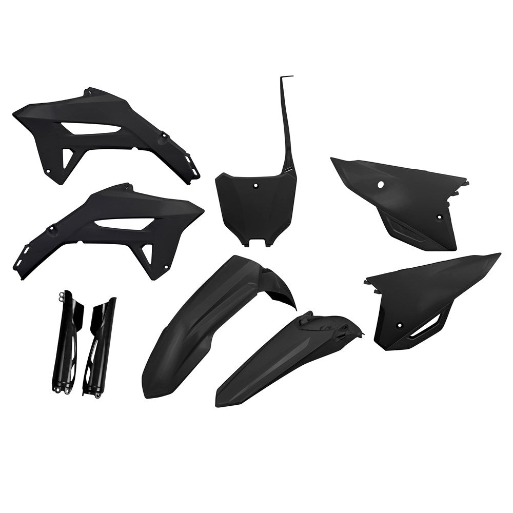 UFO Full Plastics Kit Black for Honda CRF 250 R 22-24/CRF 450 R 21-24