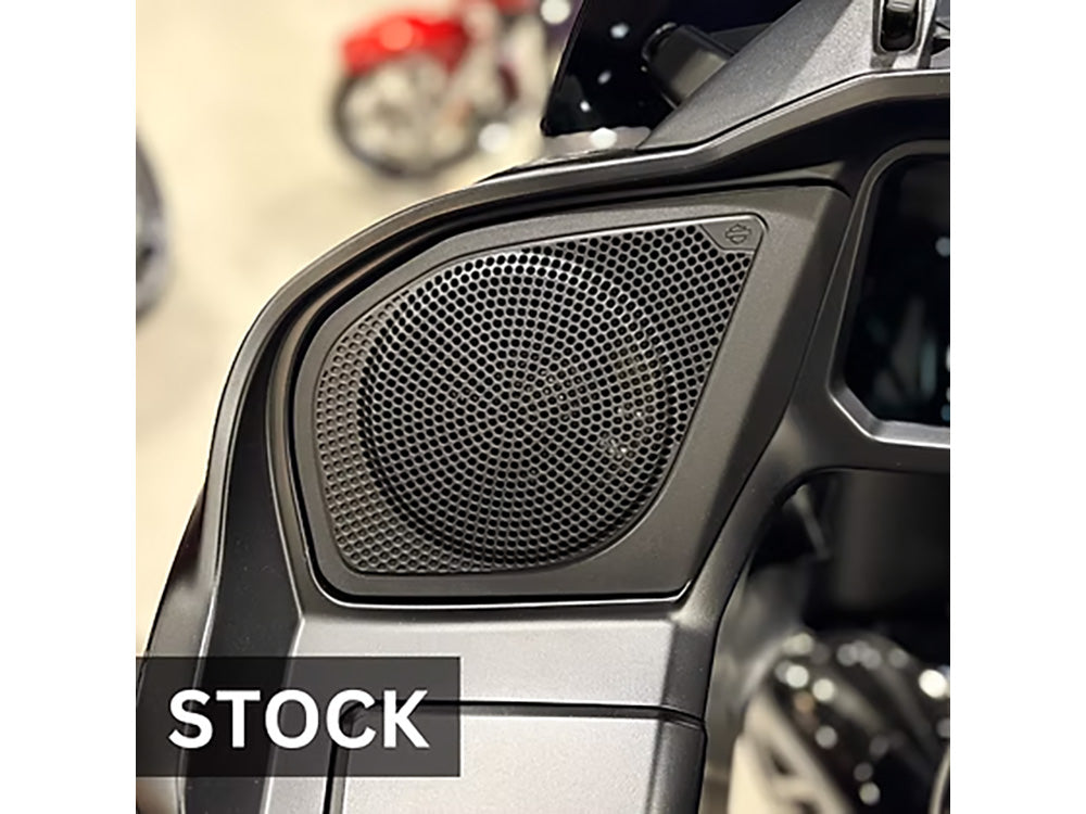 Hogtunes HT-WBA-RG-GRILL-24 Upgraded Metal Mesh Speaker Grills Black for Harley-Davidson Road Glide 24-Up