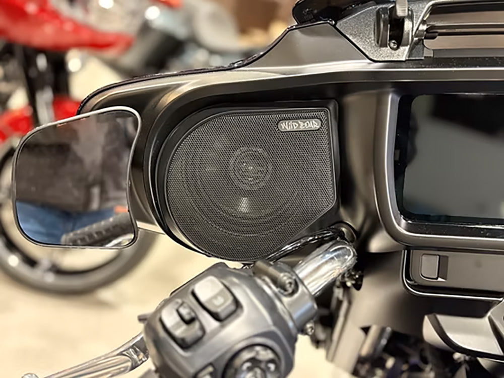 Hogtunes HT-WBA-SG-GRILL-24 Upgraded Metal Mesh Speaker Grills Black for Harley-Davidson Street Glide 24-Up