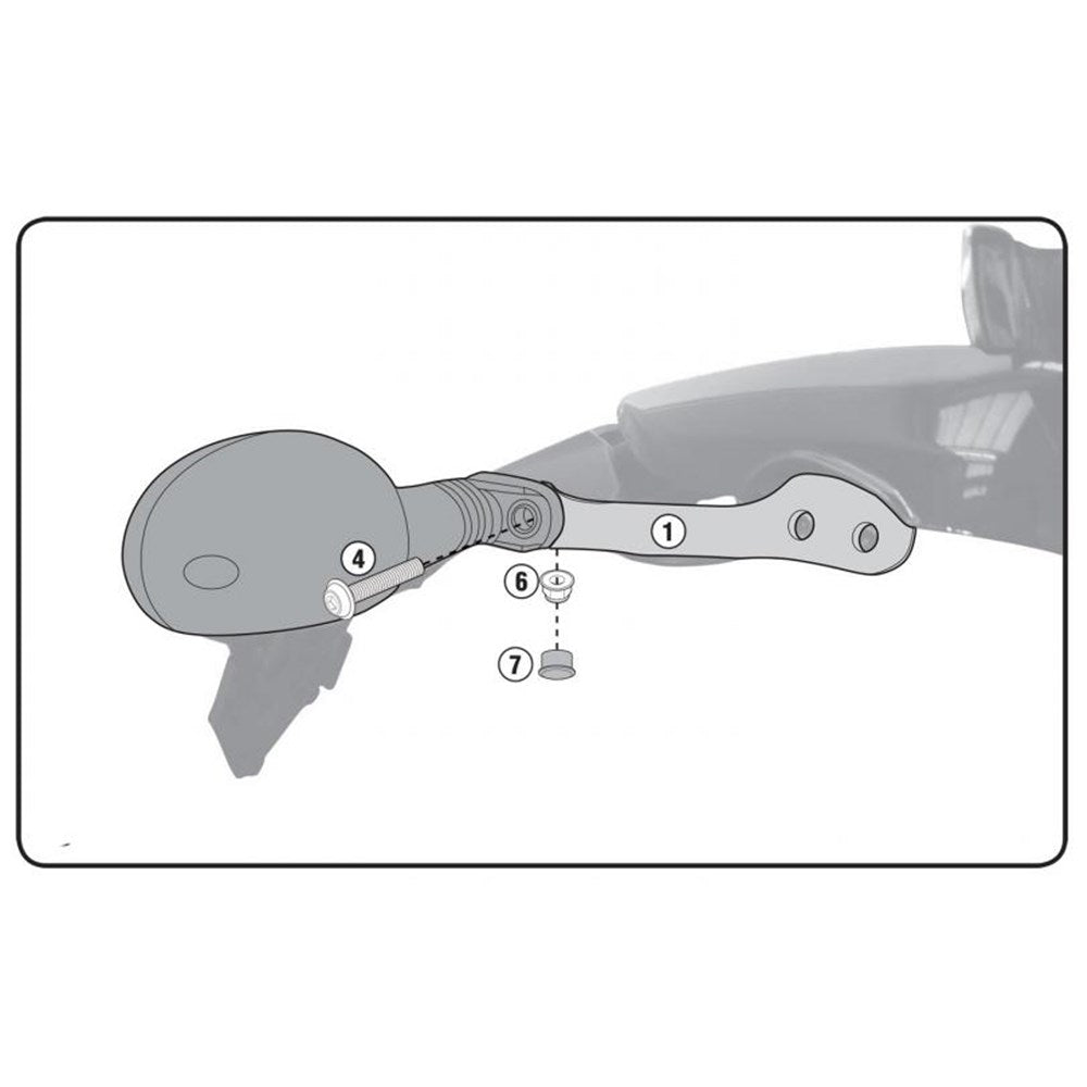 Givi IN7407KIT Indicator Relocation Kit for Ducati Scambler 400 16-21