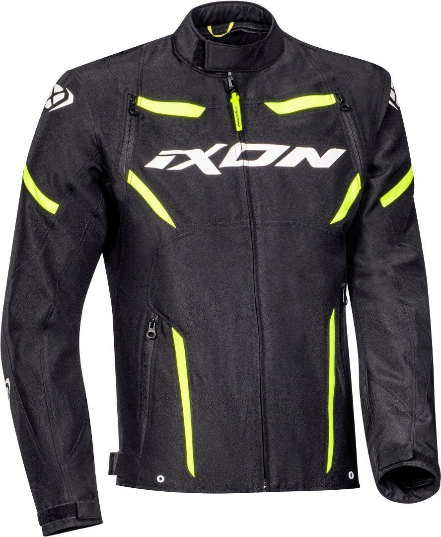 Ixon Striker Black/White/Yellow Textile Jacket - EasyR