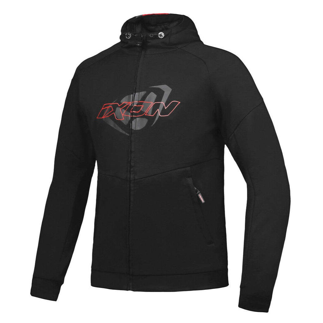 Ixon Touchdown Black/Red Textile Hoodie Jacket - EasyR