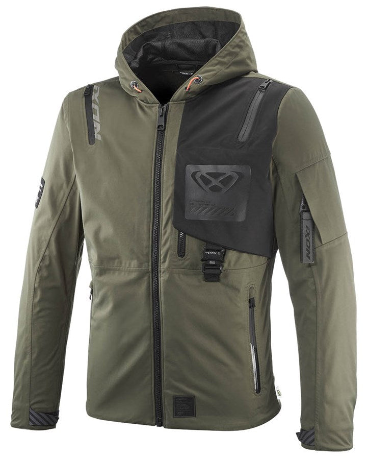 Ixon M-Quarter Khaki/Black Textile Hoodie Jacket