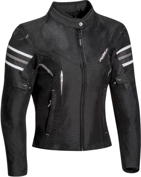 Ixon Ilana Lady Black/White Textile Womens Jacket - EasyR