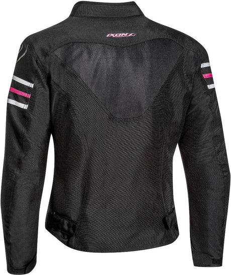 Ixon Ilana Lady Black/White/Fuchsia Textile Womens Jacket - EasyR