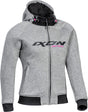 Ixon Palermo Lady Grey/Pink Textile Womens Hoodie Jacket - EasyR