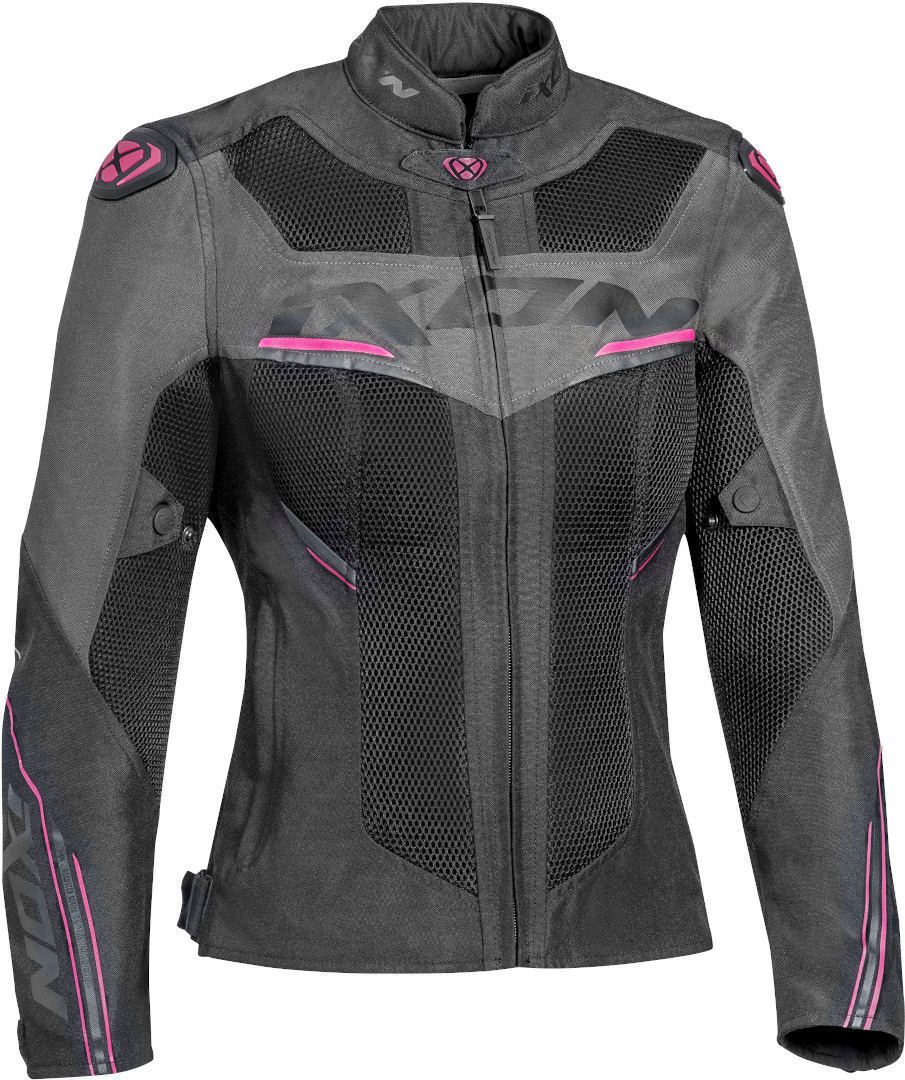 Ixon Draco Lady Black/Anthracite/Fuchsia Textile Womens Jacket - EasyR