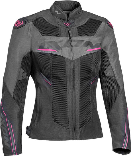 Ixon Draco Lady Black/Anthracite/Fuchsia Textile Womens Jacket - EasyR