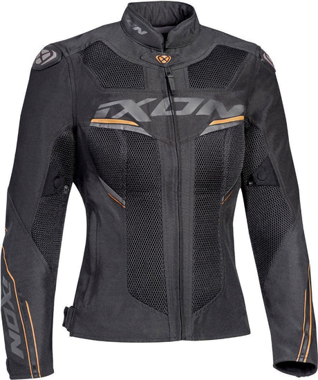 Ixon Draco Lady Black/White/Gold Textile Womens Jacket - EasyR
